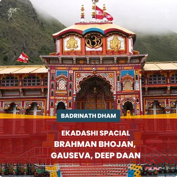 Ekadashi Special, Brahman Bhojan, Gau Seva and Deep Daan in Badrinath  - Slide 1